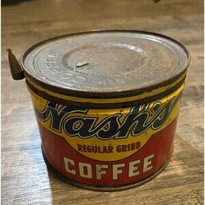 Vintage Coffee Can Nashs St Paul Guaranteed Good Housekeeping Key Rustic 1921